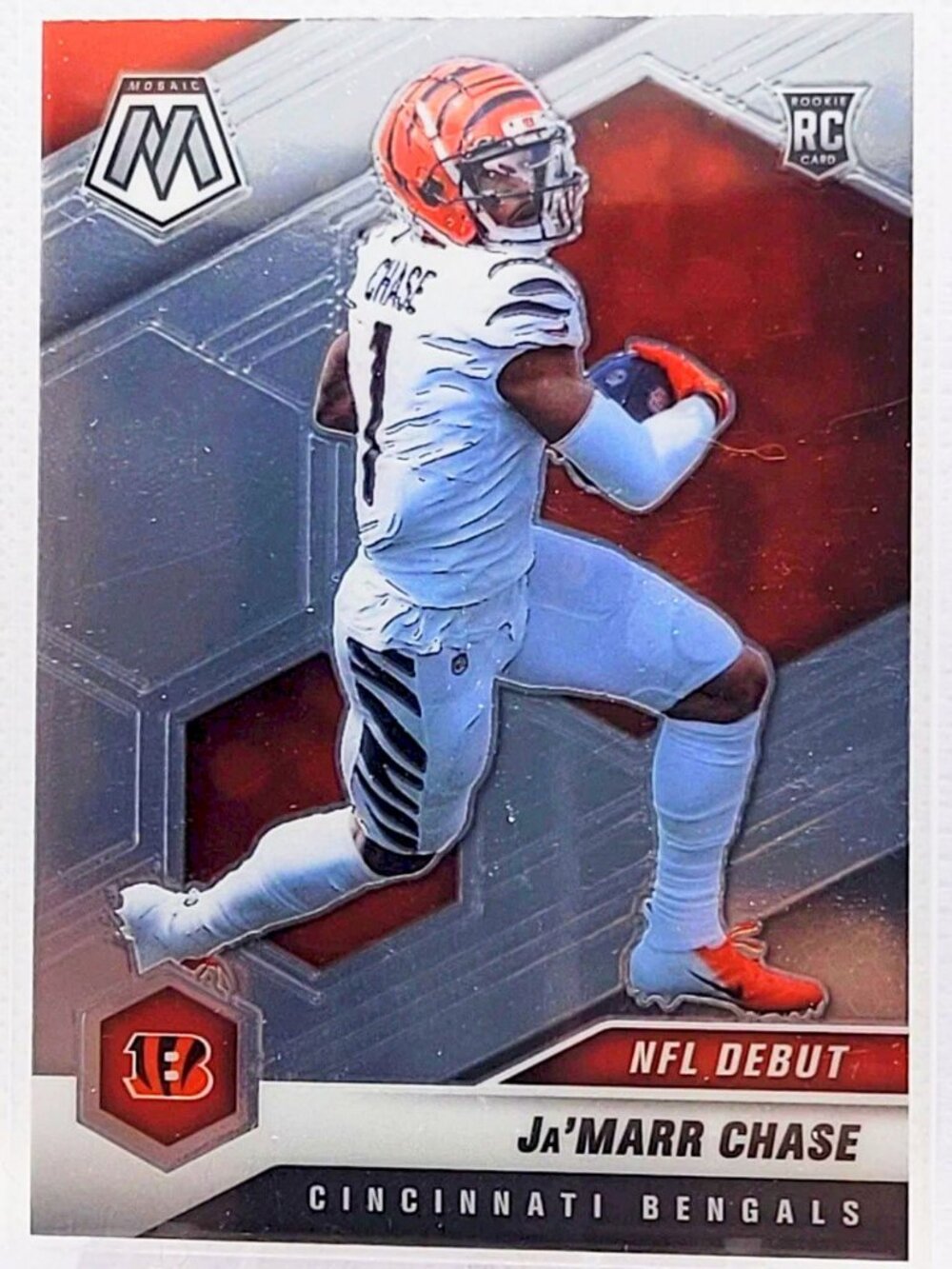 2021 Panini Mosaic NFL Debut Ja'Marr Chase Rookie Card (No. 247) Cincinnati (RC)